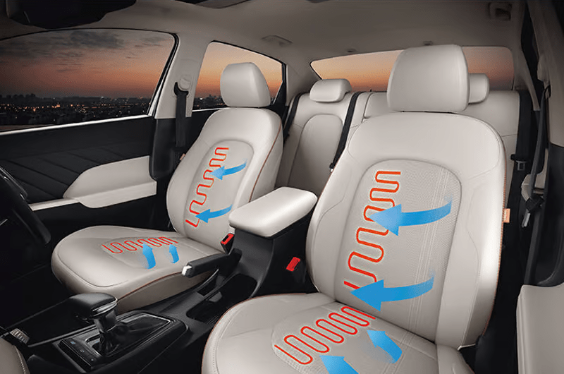 Hyundai Verna front ventilated and heated seats